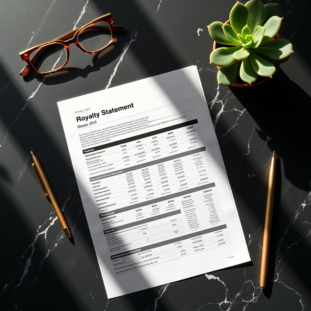 Estratto conto autore documento professionale